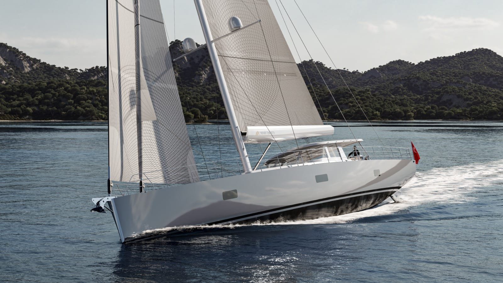 New 31m Mishi 102 sailing superyacht project unveiled at Monaco Yacht Show 2024